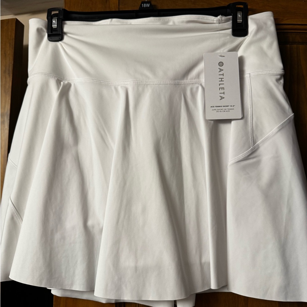 Athleta White Circle Skirt with Built-In Shorts